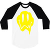 melting acid smiley face 3/4 Sleeve Shirt