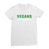 Vegans We're Not Crazy We're Just From The Future White Ladies Fitted T-Shirt