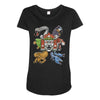 hidden temple Maternity Scoop Neck T-shirt