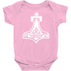 thors hammerretro viking norse fashion cool Baby Onesie