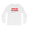 under new management just married mens black wedding present husband t Long Sleeve Shirts