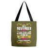 i am a november women Tote Bags