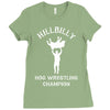 hillbilly hog wrestling champ Ladies Fitted T-Shirt