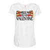 pizza is my valentine 4 Maternity Scoop Neck T-shirt