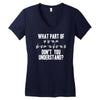 what part of sign language don't you understand Women's V-Neck T-Shirt