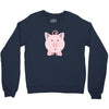 cute surprised pig pig Crewneck Sweatshirt
