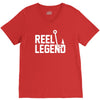 reel legend funny lure father's day country fishing bass humor V-Neck Tee