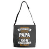 Super Cool Papa Of A Freaking Awesome Son Adjustable Strap Totes