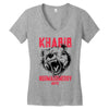 khabib nurmagomedov bear strong Women's V-Neck T-Shirt