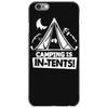 white ink camping is in tents funny iPhone 6/6s Case