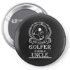 Golfer Uncle Pin-back button