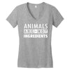 Animals Are Not Ingredients Women's V-Neck T-Shirt