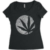 cannabis fingerprinting (white) Women's Triblend Scoop T-shirt