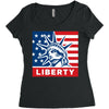 liberty statue Women's Triblend Scoop T-shirt