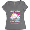 I Wish I Were a Unicorn So I Could Stab Idiots with My Head Women's Triblend Scoop T-shirt