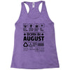 Born In August Racerback Tank