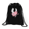 hell yeah piggy Drawstring Bags