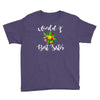 world's best sister with flowers. Youth Tee