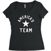 americas team Women's Triblend Scoop T-shirt