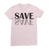 save black Ladies Fitted T-Shirt
