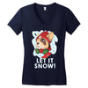 let it snow Women's V-Neck T-Shirt