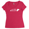 'evolution motorcycle' funny Women's Triblend Scoop T-shirt