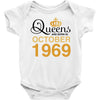 queens are born in october 1969 Baby Bodysuit