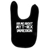 childrens ask me about my t rex flip Baby Bibs