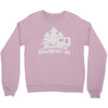 roughin' it roughing trailer camping camp Crewneck Sweatshirt