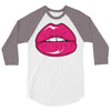 lips shiny 3/4 Sleeve Shirt