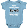 never underestimate an old man who was born in august Baby Onesie
