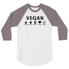 Vegan For The Planet 3/4 Sleeve Shirt
