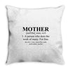 mother defined mothers day Throw Pillow