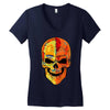 skull Women's V-Neck T-Shirt