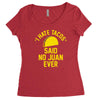 i hate tacos said no juan funny Women's Triblend Scoop T-shirt