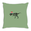 t rex skeleton santa claus Throw Pillow