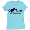 my cat ate your stick family Ladies Fitted T-Shirt