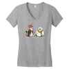 the owl and the weasel Women's V-Neck T-Shirt