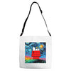 Van Gogh Parody Snoopy Adjustable Strap Totes