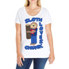 sloth loves chunk Ladies Curvy T-Shirt