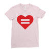 Equality Heart Ladies Fitted T-Shirt