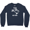 fear no fish bone skeleton Crewneck Sweatshirt