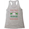 ugly dinosaur christmas Racerback Tank