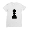 Chess King and Pawn Ladies Fitted T-Shirt