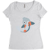 fish color Women's Triblend Scoop T-shirt