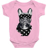 bull dog american falg Baby Onesie