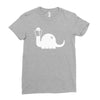 apatosaurus white Ladies Fitted T-Shirt