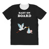 Baby On Board with Stork All Over Women's T-shirt