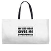red head hair Weekender Totes