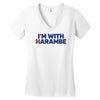 i am with harambe Women's V-Neck T-Shirt
